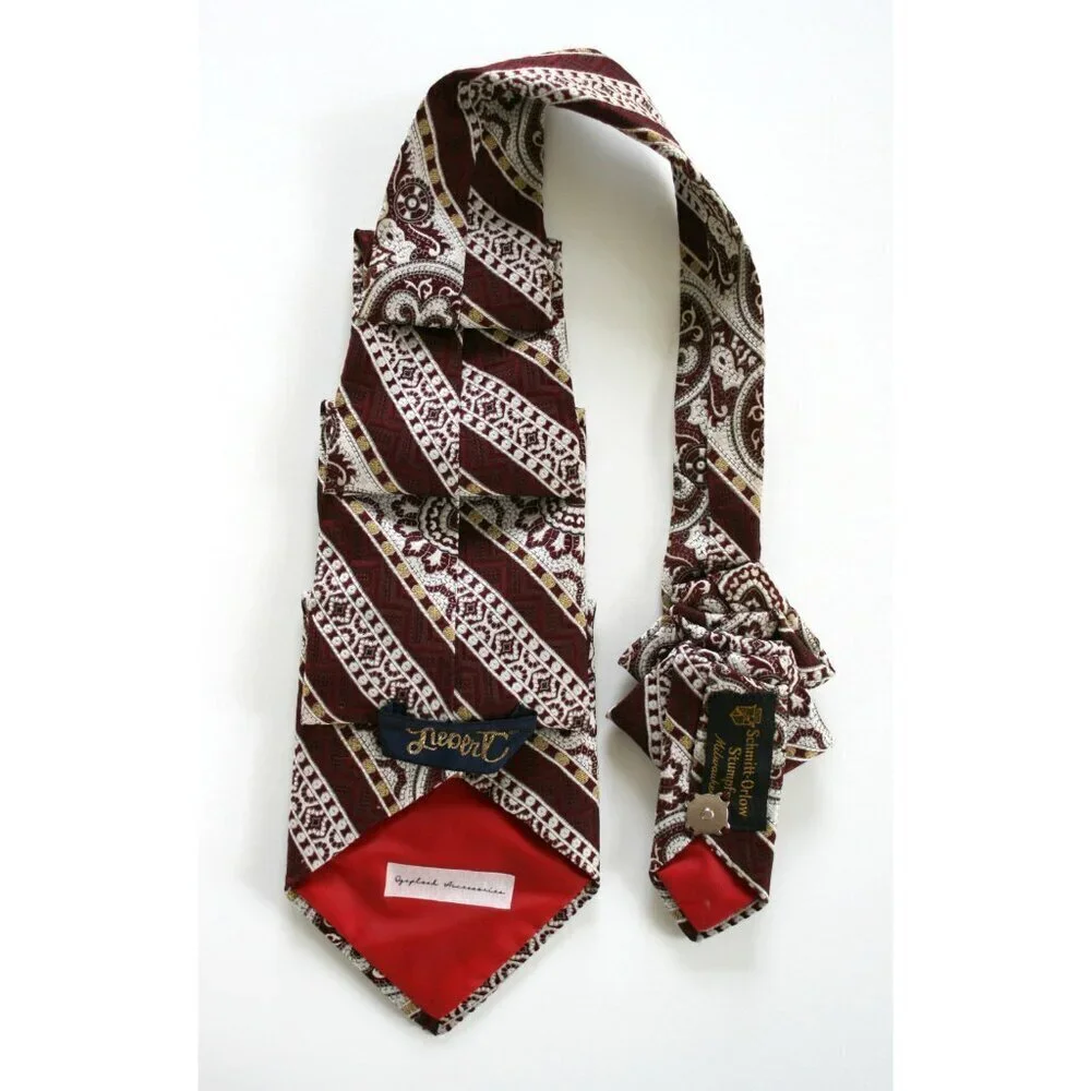Ogsplosh Ascot Scarf Made From A Repurposed Vintage Necktie NEW
